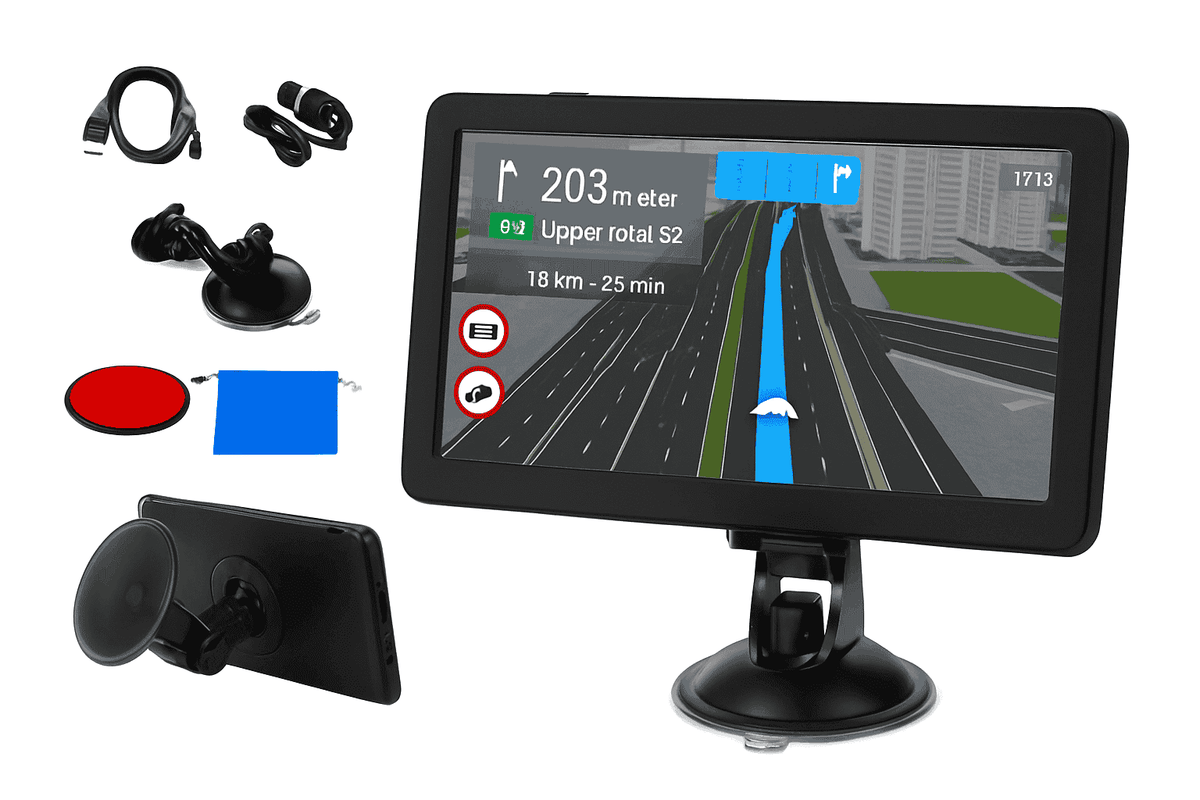 9-inch Car GPS Navigation with UK/EU Maps and Voice Guidance-9" / Europe / United Kingdom|black