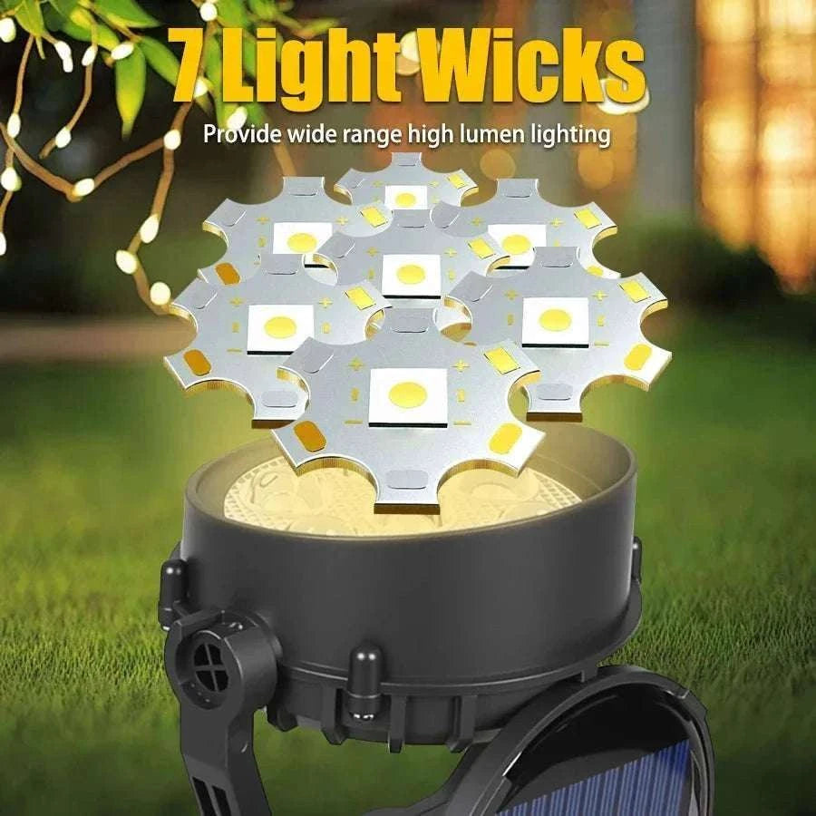 9 LED Solar Spot Lights Outdoor RGB IP65 Waterproof-2pc RGB light / 0-5W