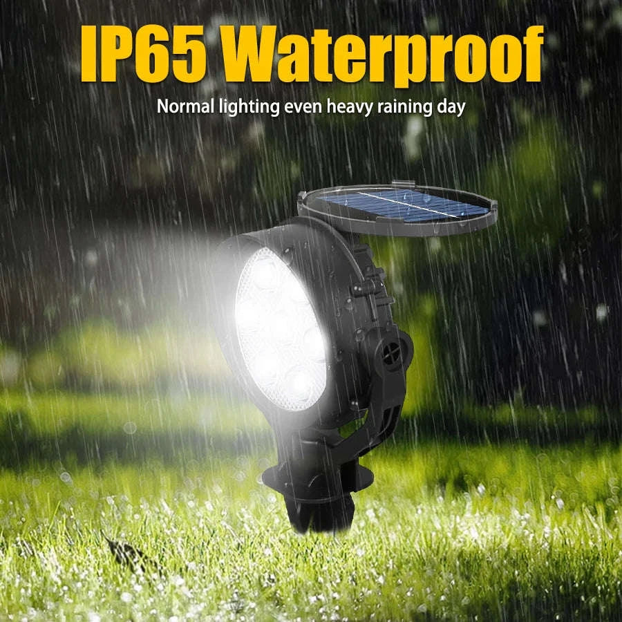 9 LED Solar Spot Lights Outdoor RGB IP65 Waterproof-2pc RGB light / 0-5W