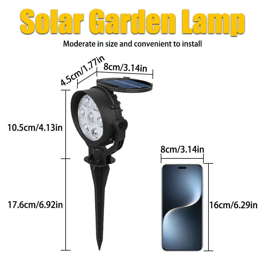 9 LED Solar Spot Lights Outdoor RGB IP65 Waterproof-2pc RGB light / 0-5W
