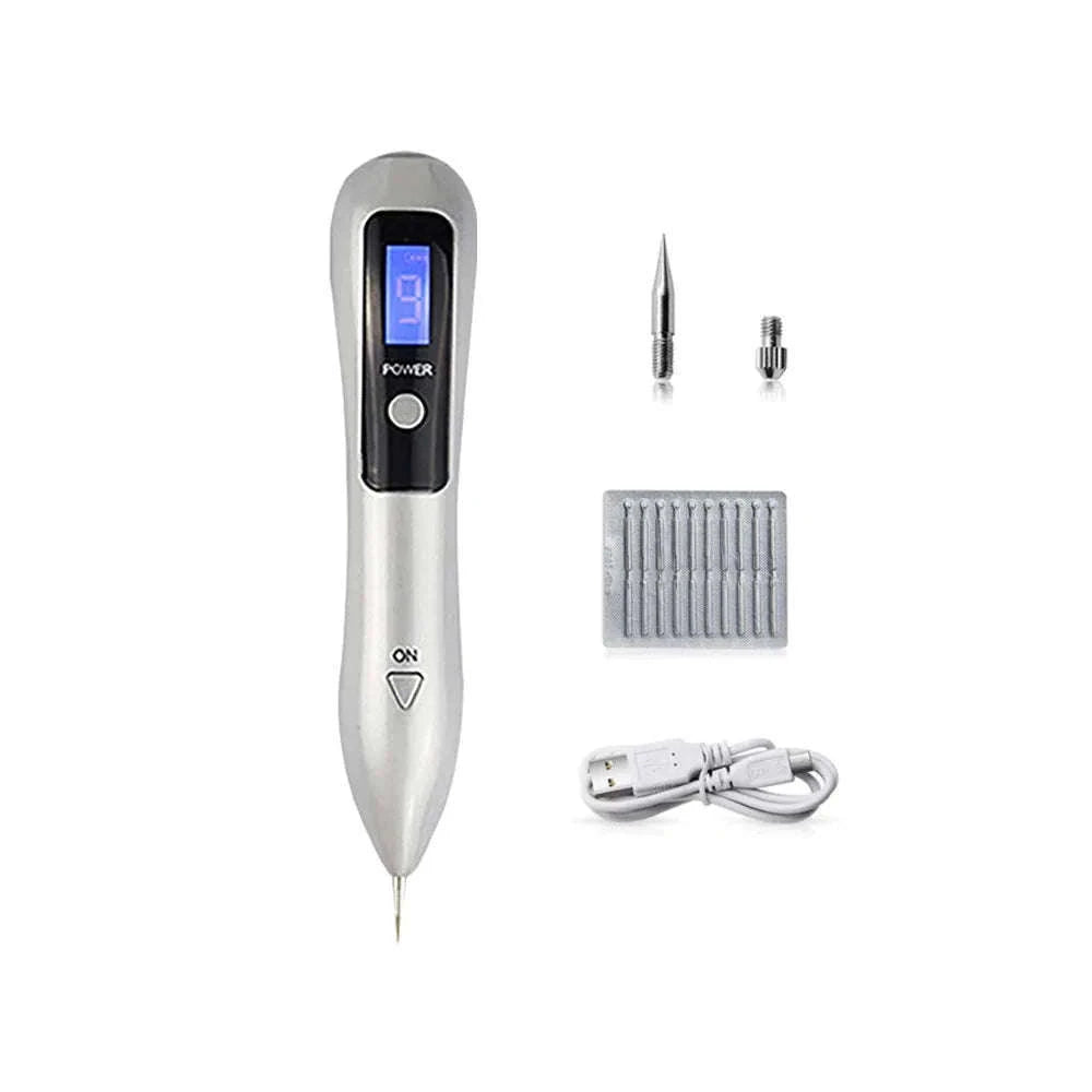9-Level Plasma Beauty Pen for Targeted Spot Care-Silver / CHINA