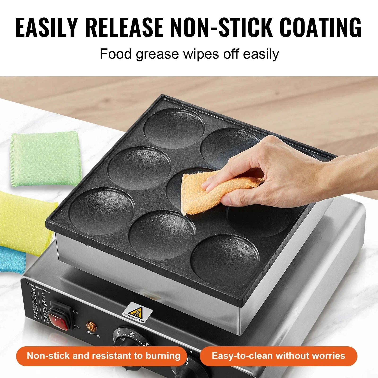 9-Piece Dutch Pancake Maker Electric Grill-Germany