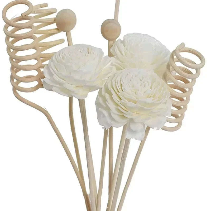 9-Piece Flower Rattan Diffuser Sticks for Home Fragrance-9pcs