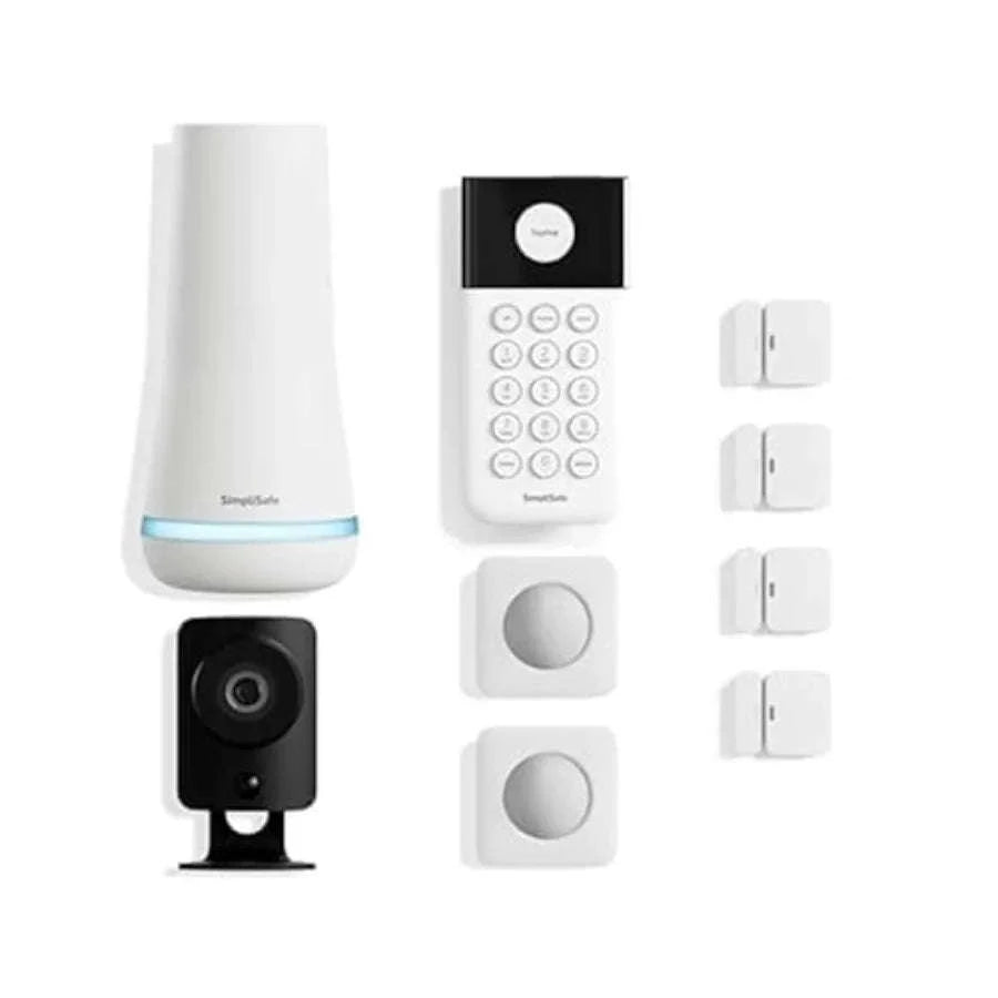 9 Piece Wireless Home Security System with HD Camera-United States / White