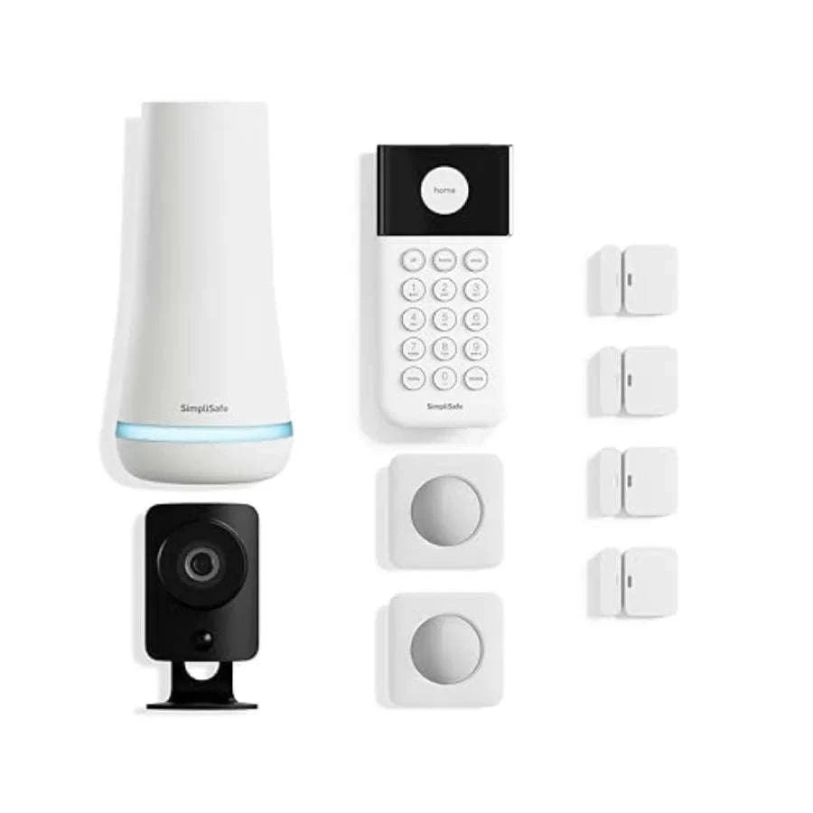 9 Piece Wireless Home Security System with HD Camera-United States / White