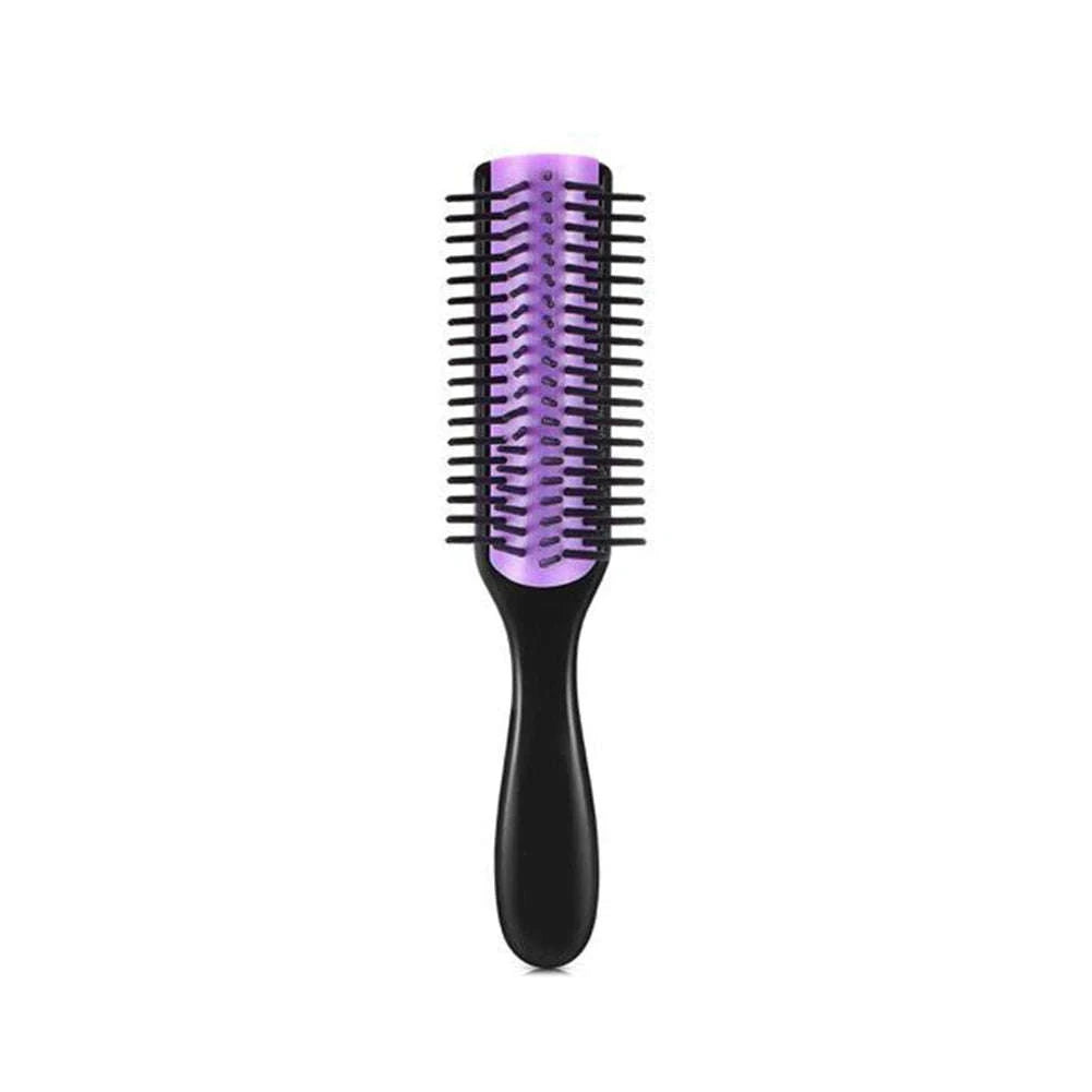 9-Row Detangling Hair Brush with Scalp Massage Design-red L / france