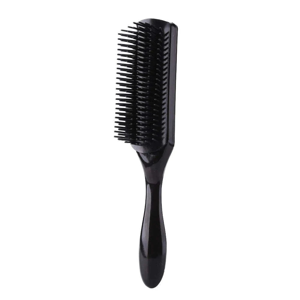 9-Row Detangling Hair Brush with Scalp Massage Design-red L / france