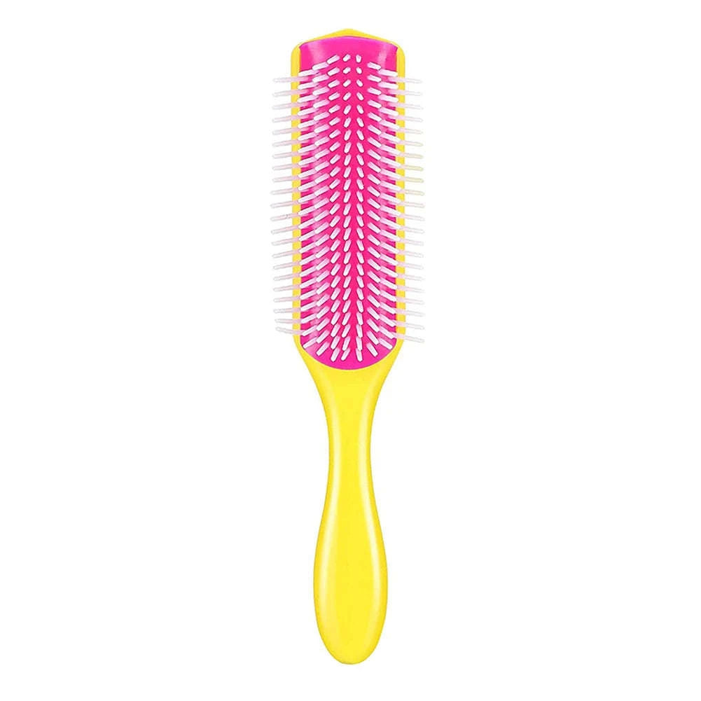 9-Row Detangling Hair Brush with Scalp Massage Design-red L / france