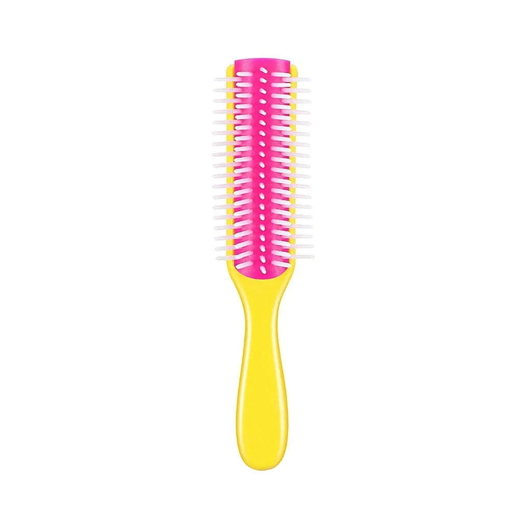 9-Row Detangling Hair Brush with Scalp Massage Design-red L / france