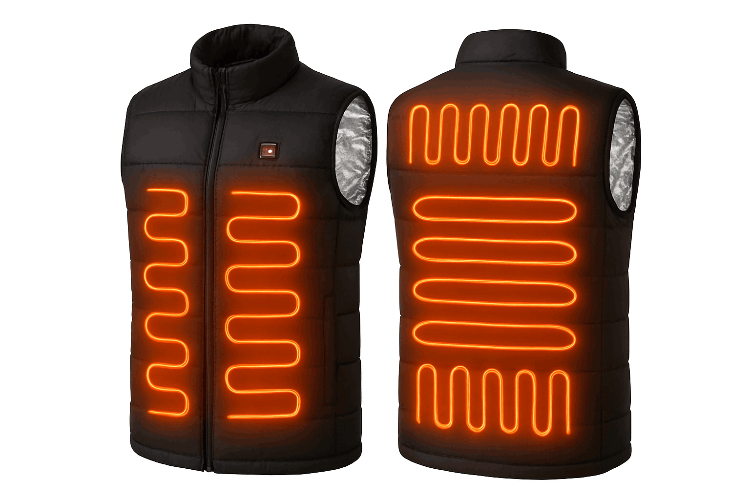 9-Zone Graphene Heated Jacket for Men and Women-9 areas heated black / XXL