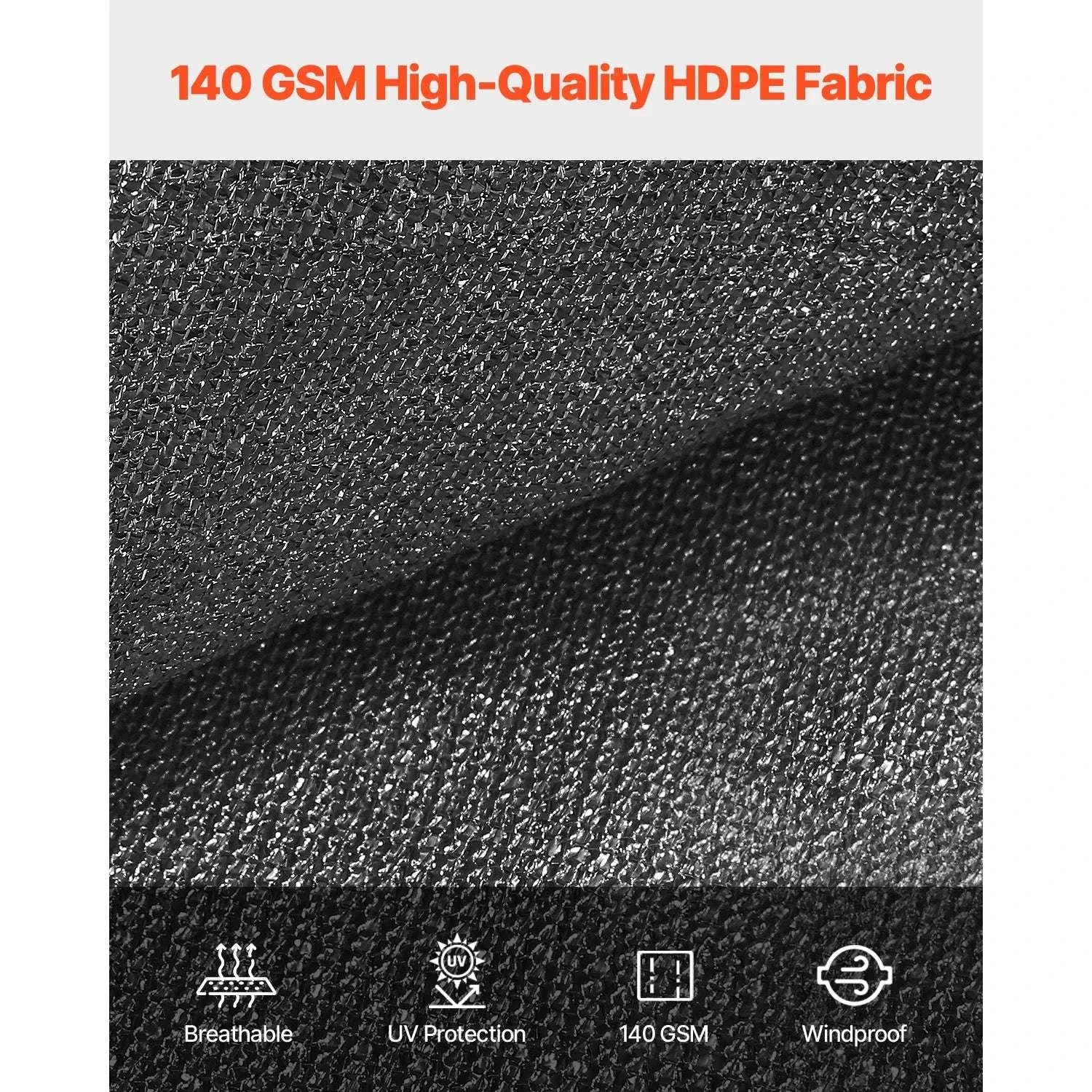90% Sun Shade Cloth HDPE Pergola Cover for Patio Garden-185GSM 10x10ft Black / GERMANY
