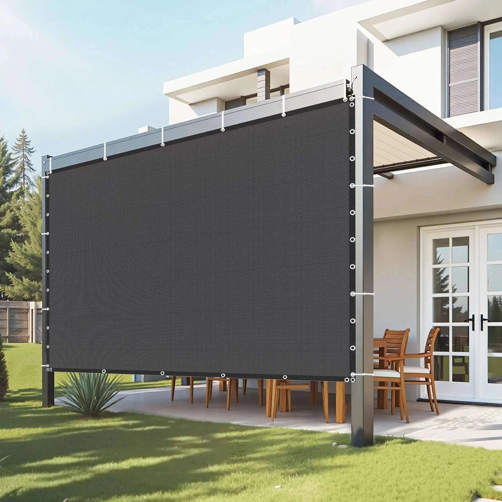 90% Sun Shade Cloth HDPE Pergola Cover for Patio Garden-185GSM 10x12ft Brown / CZECH REPUBLIC