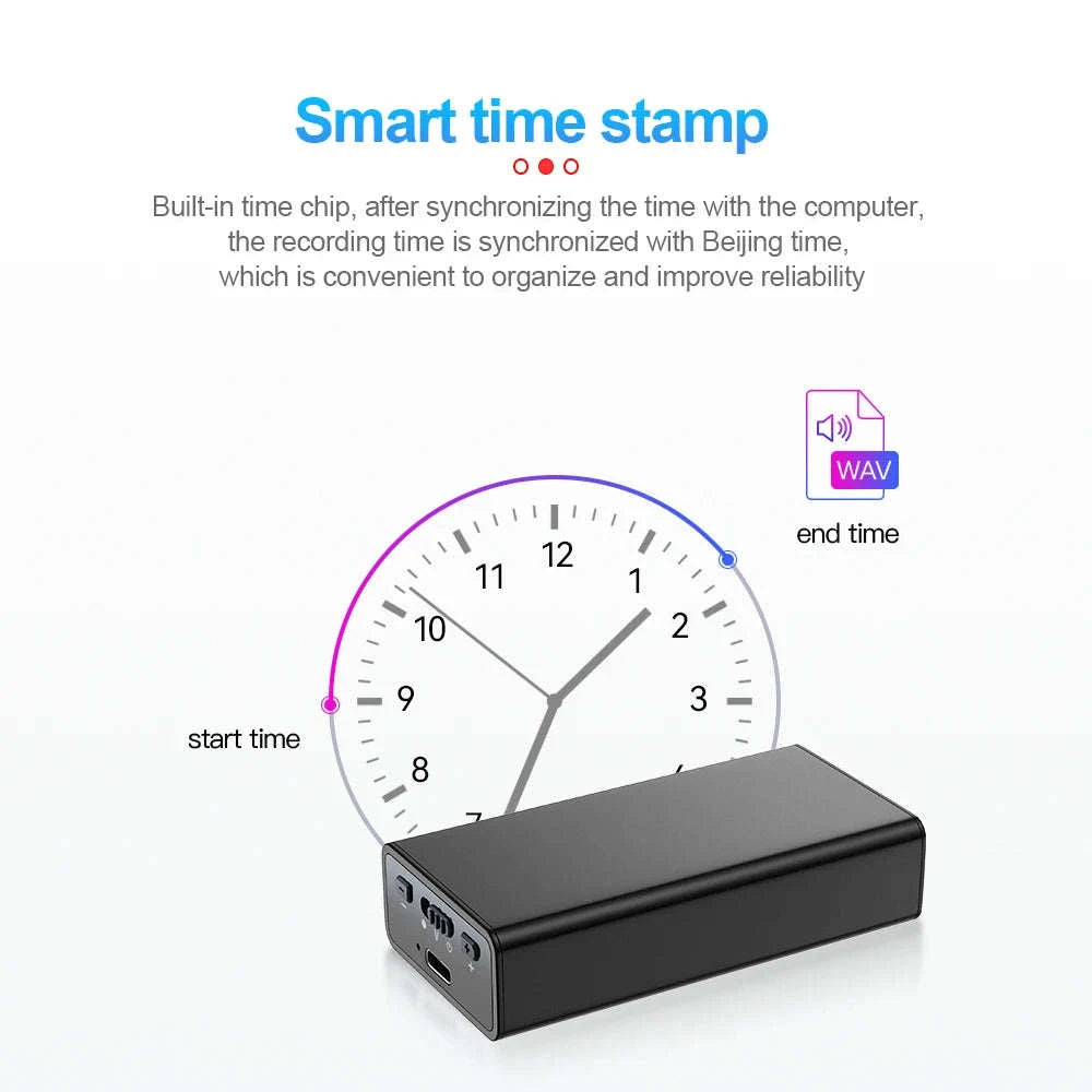 900-Hour Voice Activated Recorder 64GB USB Flash Drive-black / 16 GB