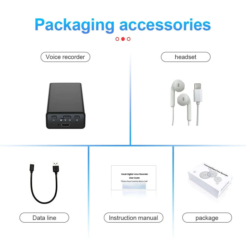 900-Hour Voice Activated Recorder 64GB USB Flash Drive-black / 16 GB