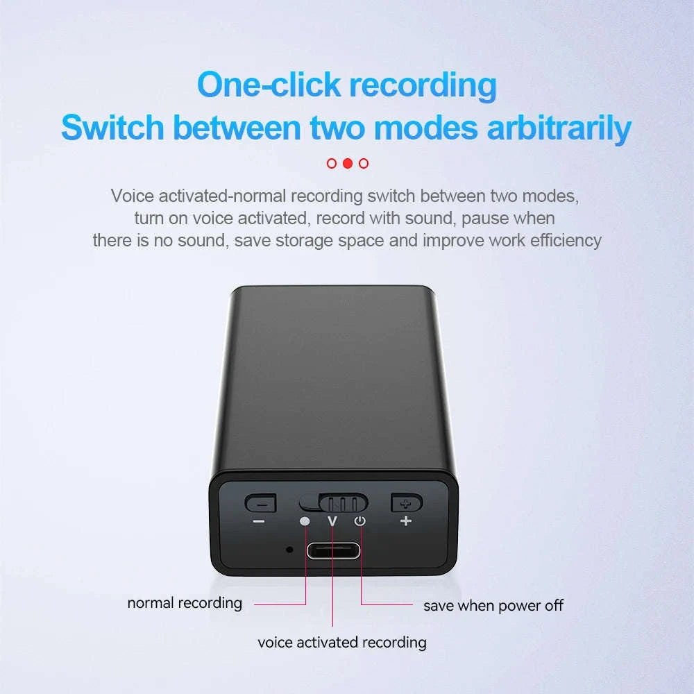 900-Hour Voice Activated Recorder 64GB USB Flash Drive-black / 16 GB