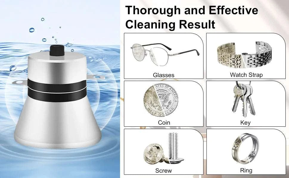 900ML Ultrasonic Cleaner 40kHz Jewelry, Glasses & Parts Cleaning Machine-110V-US Plug / China Mainland