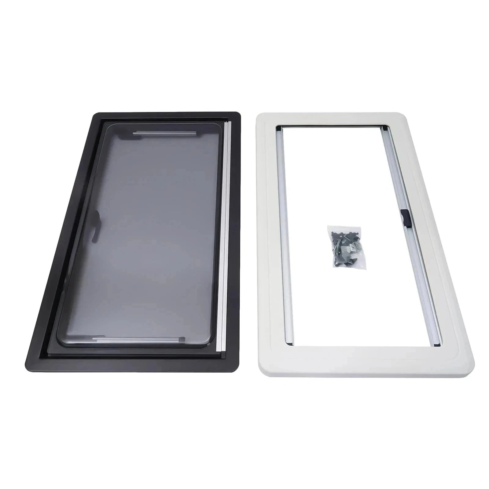 900x500mm Caravan Ventilation Window with Blind and Screen-Black / spain