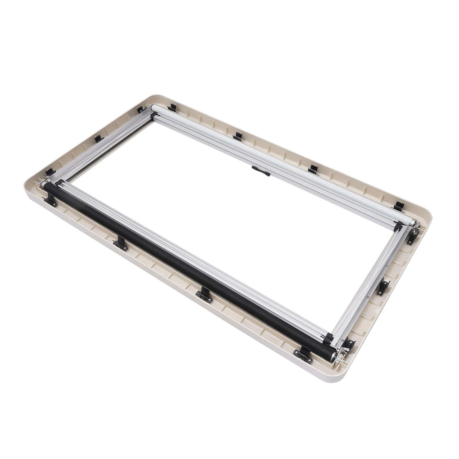 900x500mm Caravan Ventilation Window with Blind and Screen-Black / spain