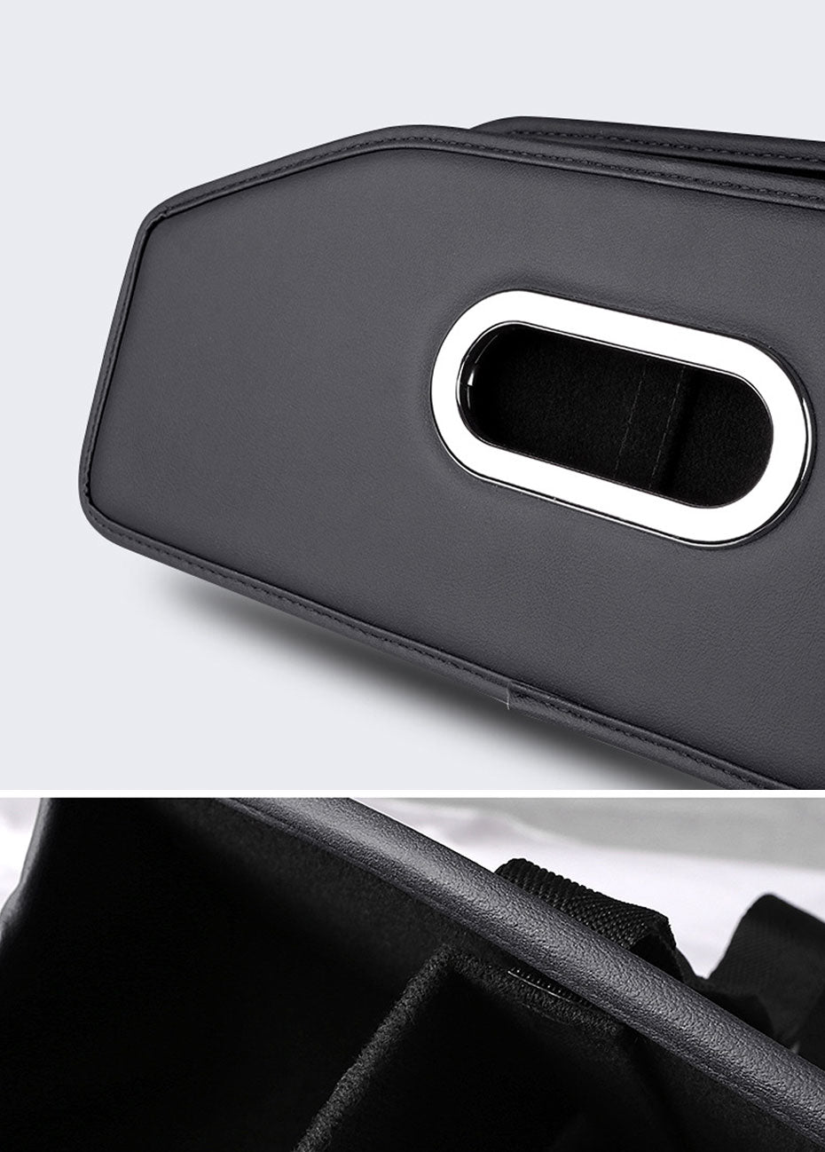 SEAMETAL Car Seat Back Organizer Multi-Functional Backseat Storage Bag for Passenger Foldable Storage Box Tissue Holder Hook