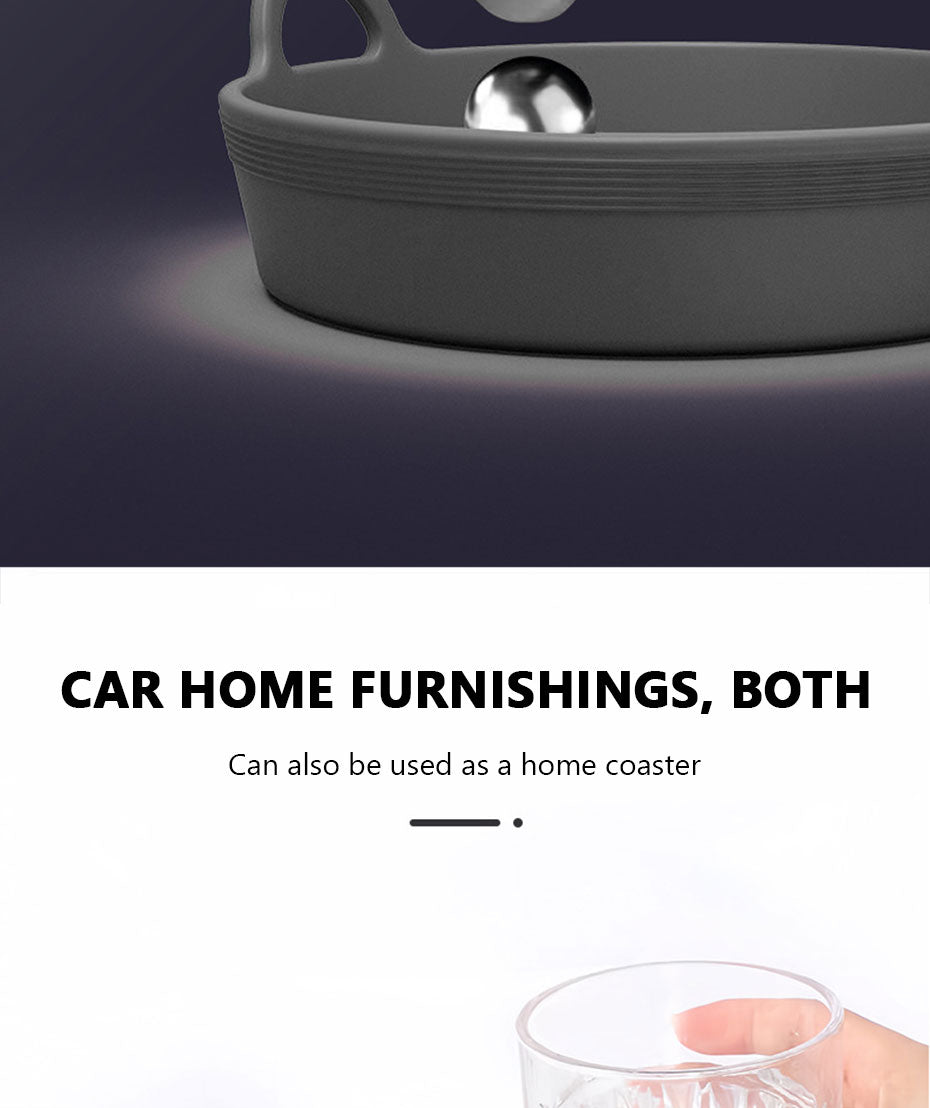 SEAMETAL 2Pcs Anti-Slip Coaster for Car Stable Food Grade Silicone Gel Drink Holder Pad Universal 7cm Auto Cup Holder Coaster