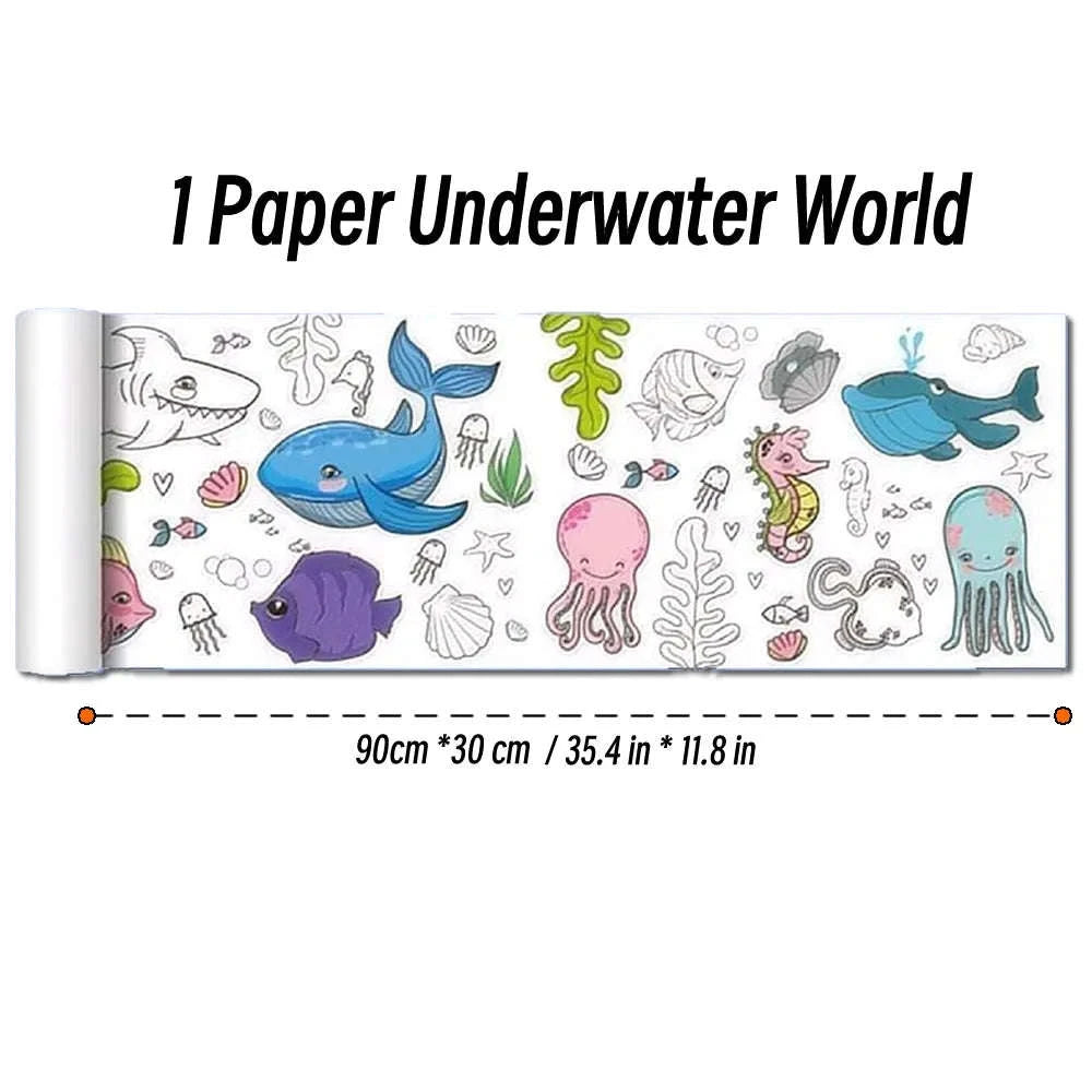 90cm Animal Canvas Drawing Roll for Kids-1 Paper Space