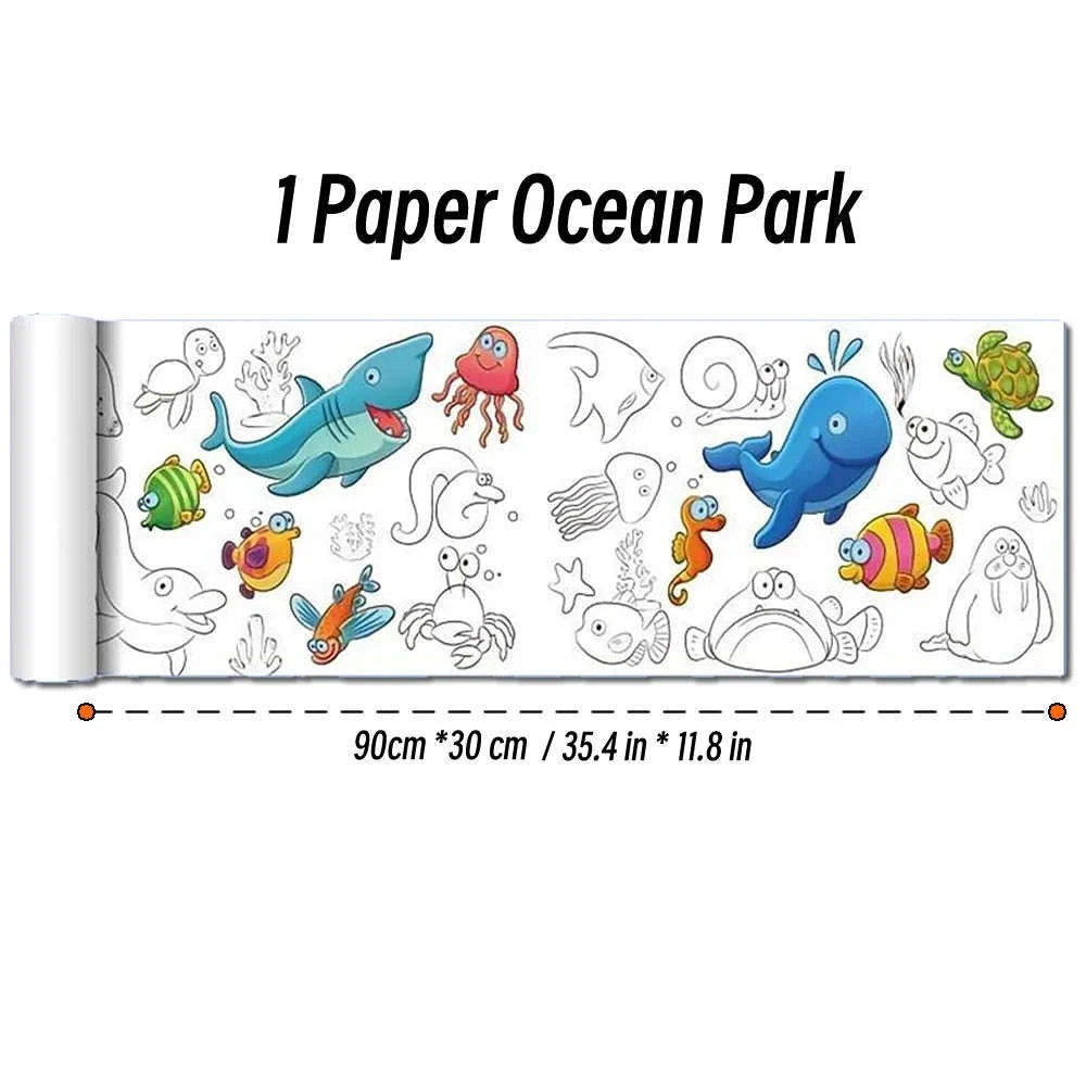 90cm Animal Canvas Drawing Roll for Kids-1 Paper Space