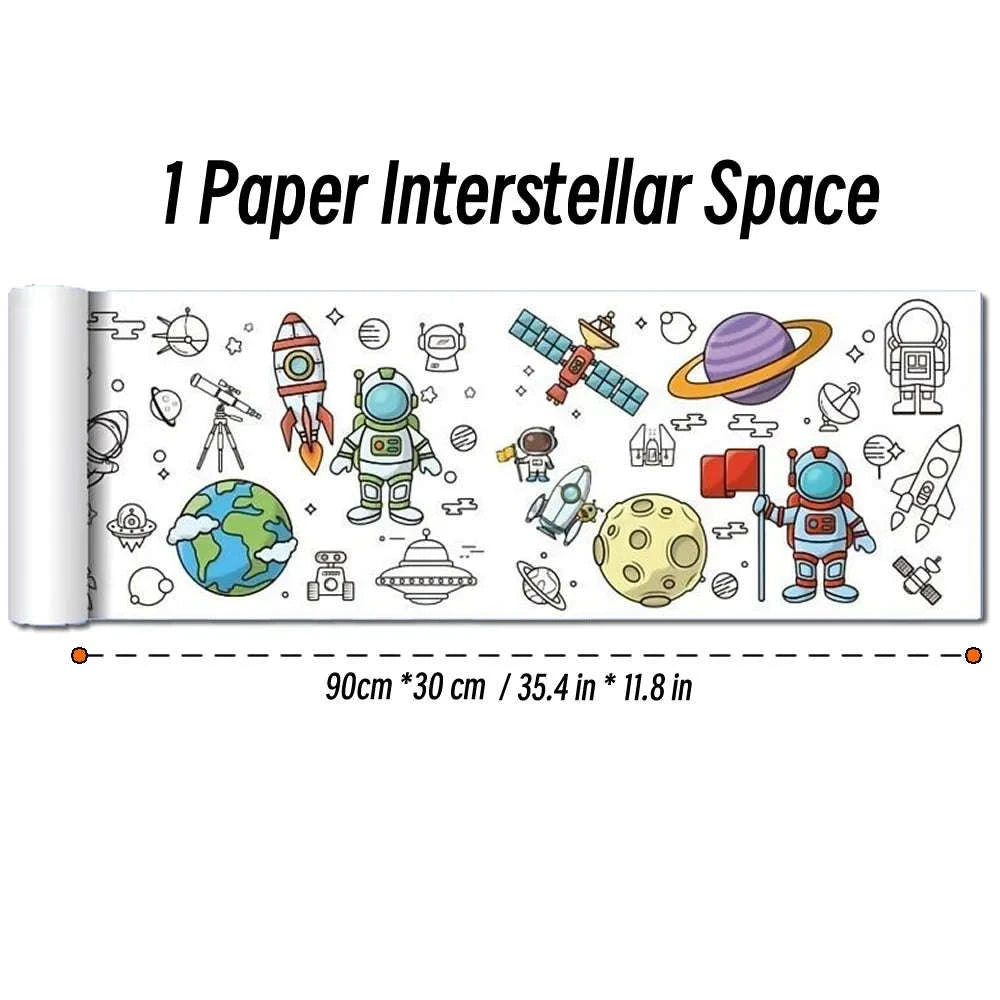 90cm Animal Canvas Drawing Roll for Kids-1 Paper Space