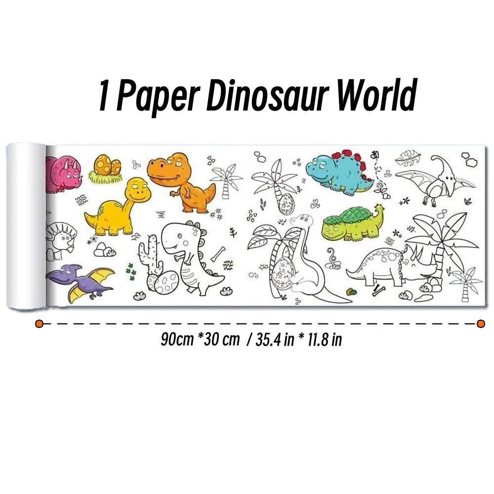 90cm Animal Canvas Drawing Roll for Kids-1 Paper Space