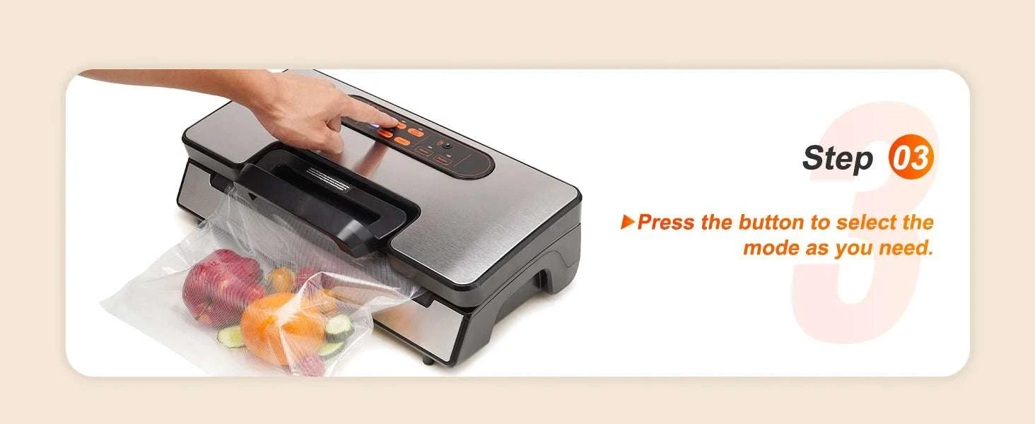 90Kpa Vacuum Sealer Machine with Dual Pumps & Starter Bags-130 W / spain