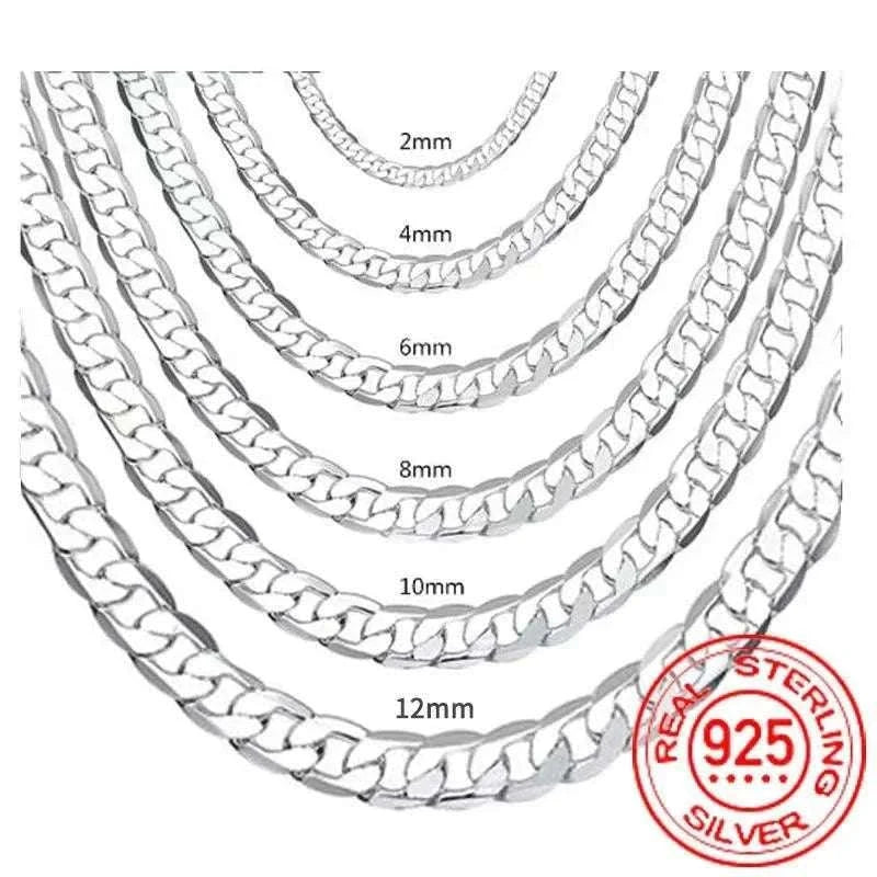 925 Sterling Silver Chain Necklace for Men and Women-LN027-2mm / 45cm