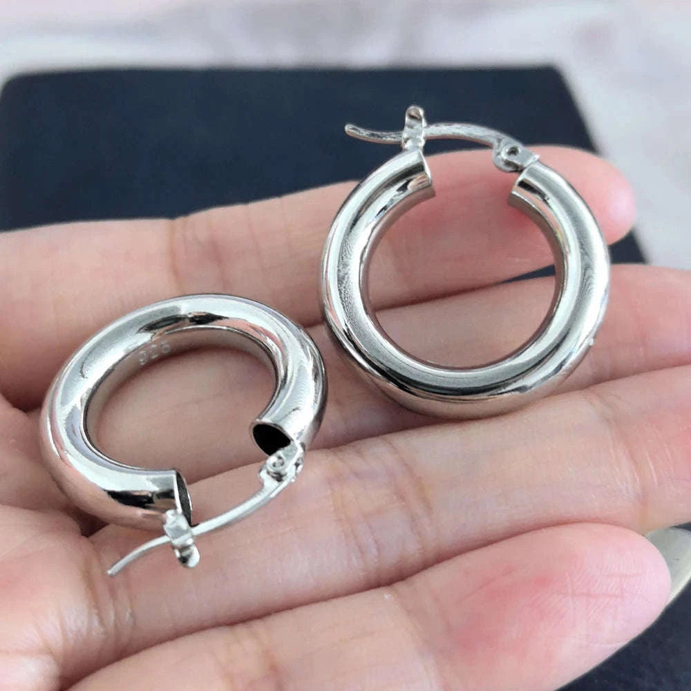 925 Sterling Silver CZ Star Moon Asymmetric Hoop Earrings-30HLZY4617-01