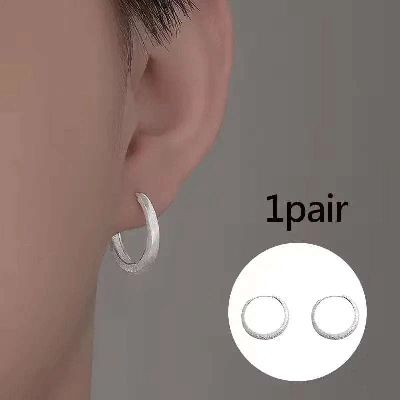 925 Sterling Silver CZ Star Moon Asymmetric Hoop Earrings-30HLZY4617-01