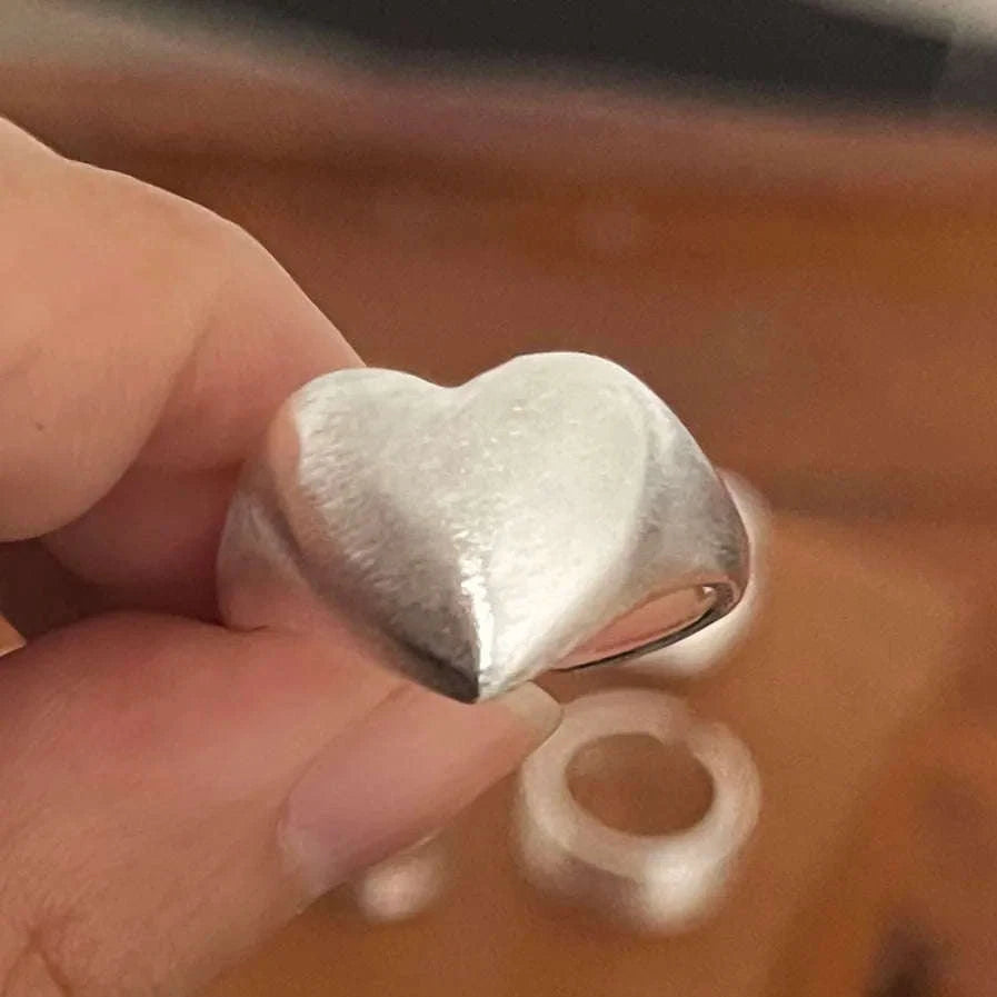 925 Sterling Silver Minimalist Moon Couple Rings-as picture / resizable