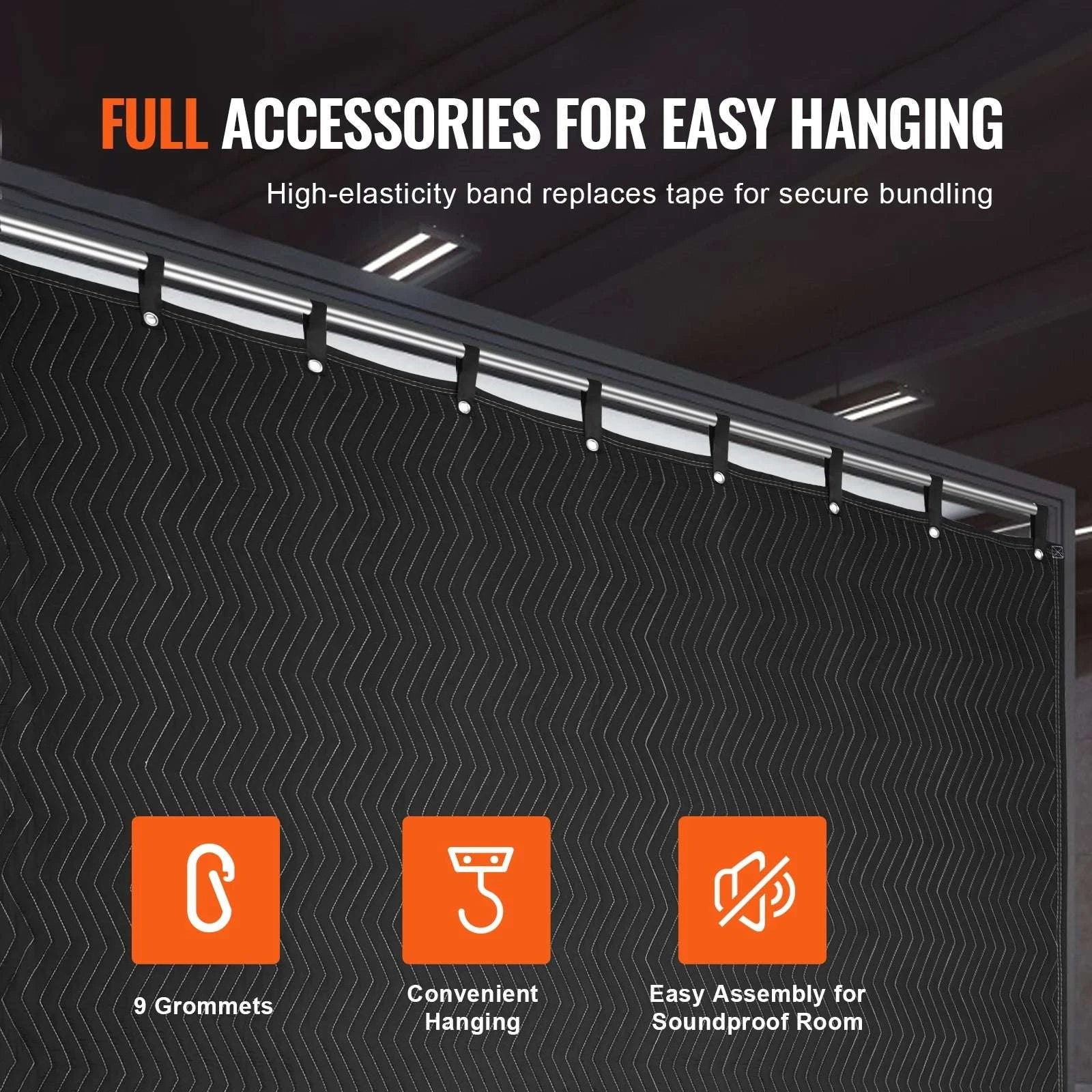 96 x 80 Sound Dampening Blanket with Grommets for Studio & Home-96 x 80in / CZECH REPUBLIC
