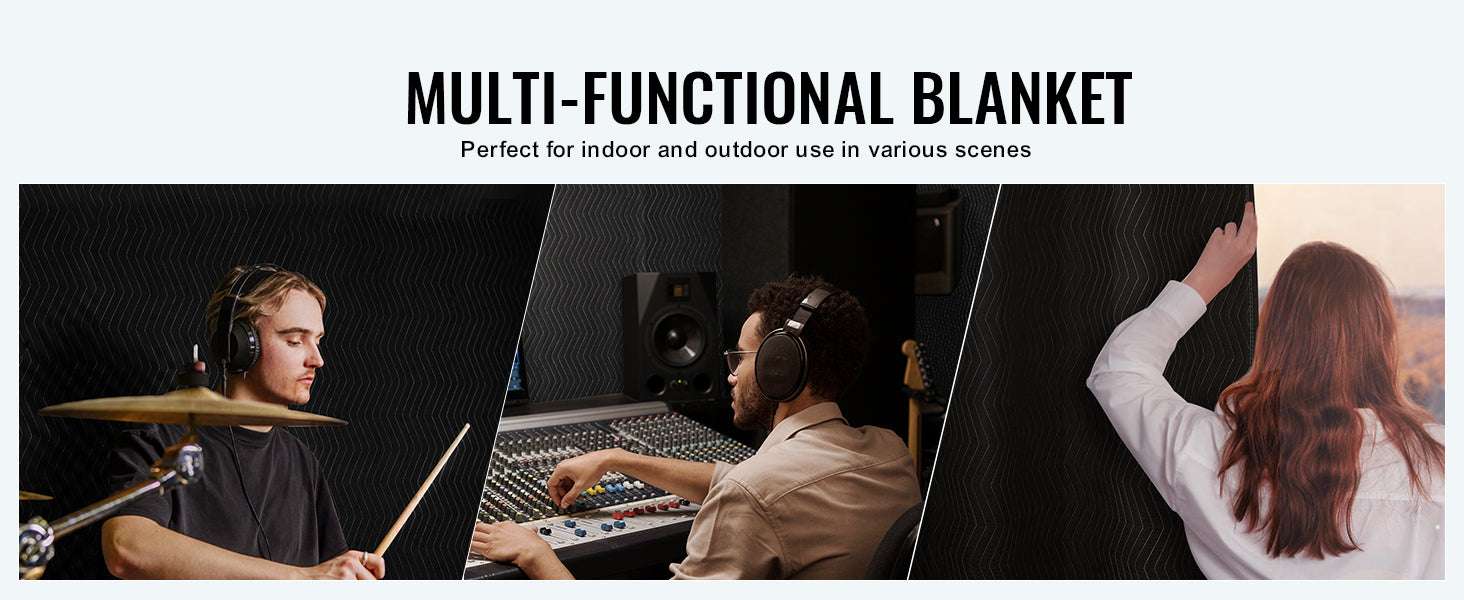 96 x 80 Sound Dampening Blanket with Grommets for Studio & Home-96 x 80in / CZECH REPUBLIC
