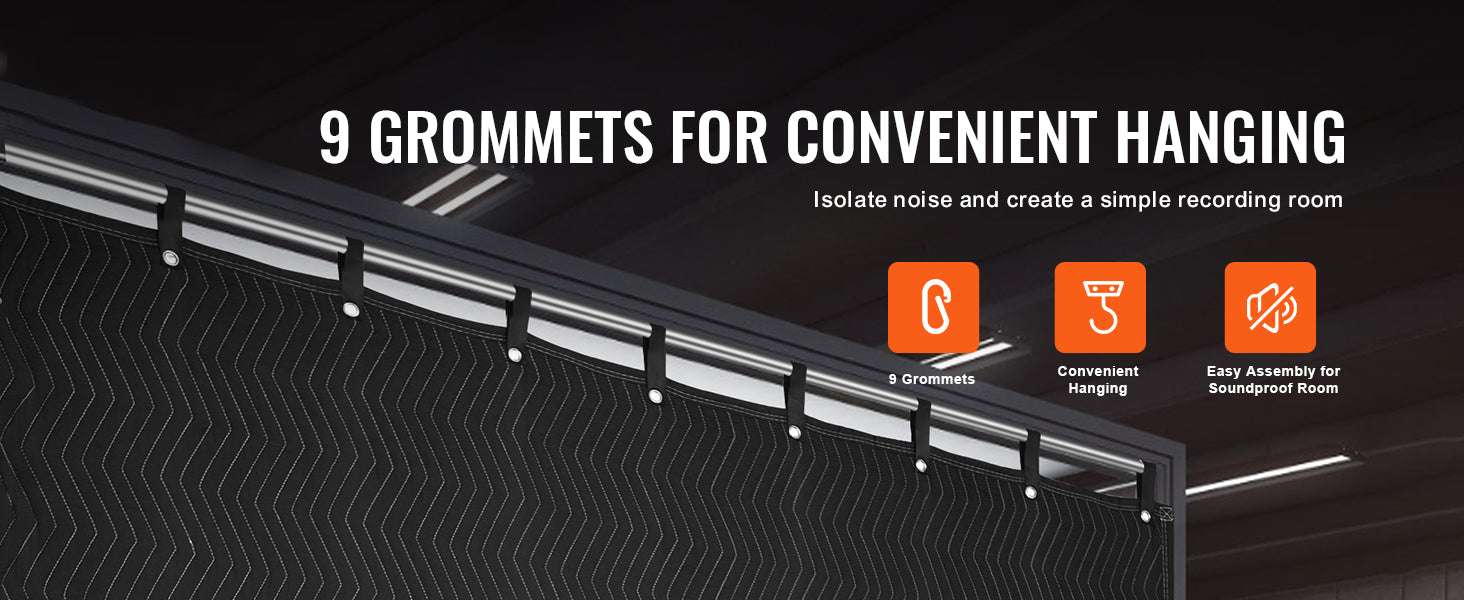 96 x 80 Sound Dampening Blanket with Grommets for Studio & Home-96 x 80in / CZECH REPUBLIC