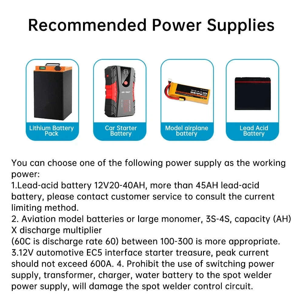 99 Gears 12V Spot Welder Kit for Battery Pack Building-B
