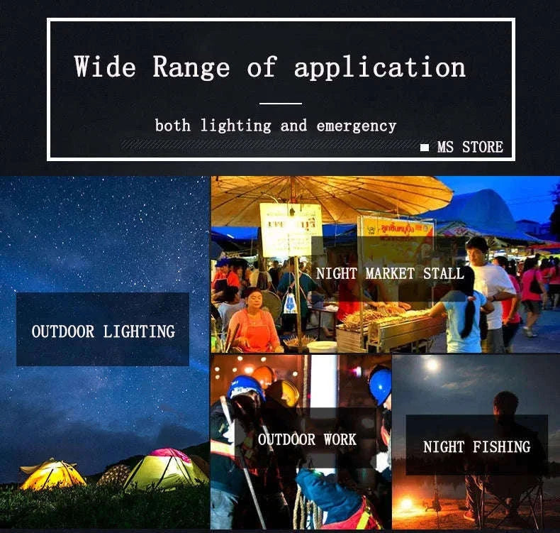 9900mAh Rechargeable Camping Lantern with Magnet and USB Charging-Green-MOS-13-Y