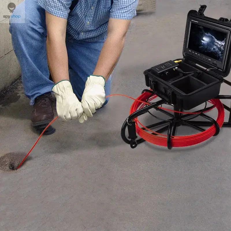 9" DVR 20/30/50/100M HD Screen SYANSPAN Pipe Inspection Camera,7mm Diameter IP68 Drain Sewer Pipeline Video Industrial Endoscope Spy-shop.com
