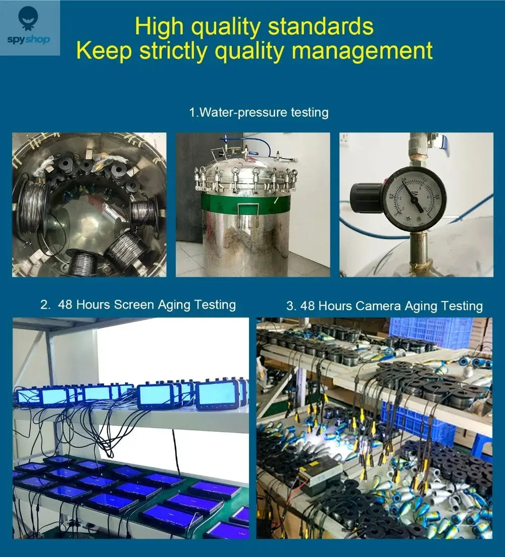 9" DVR 20/30/50/100M HD Screen SYANSPAN Pipe Inspection Camera,7mm Diameter IP68 Drain Sewer Pipeline Video Industrial Endoscope Spy-shop.com