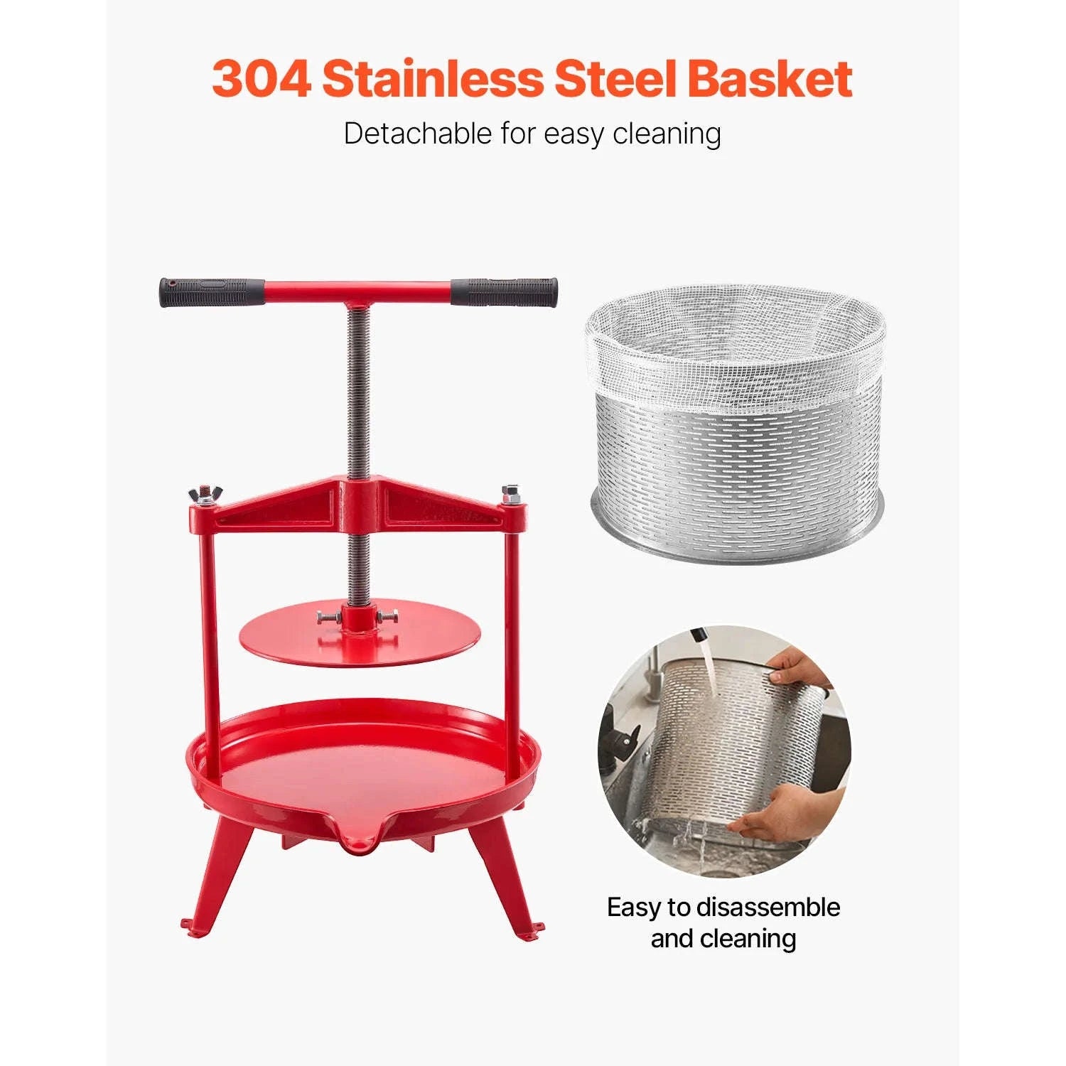 9L/14L Fruit Wine Press Stainless Steel Manual Juice Maker-14L / spain
