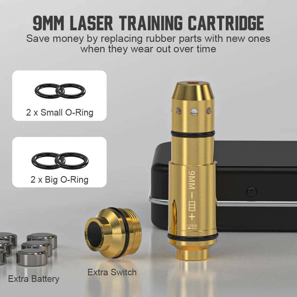 9mm Laser Training Cartridge for Dry Fire Pistol Practice-9MM cone head / United States