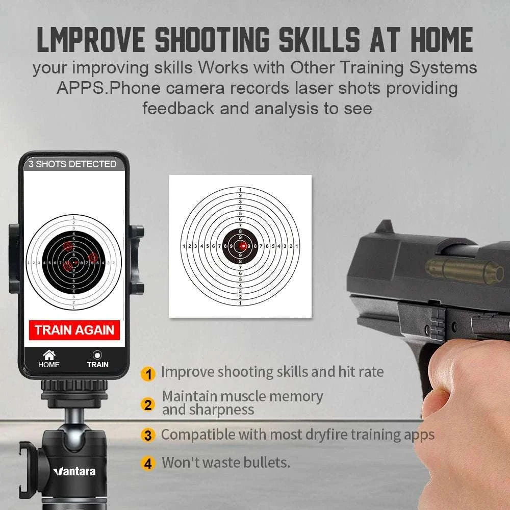 9mm Laser Training Cartridge for Dry Fire Pistol Practice-9MM cone head / United States