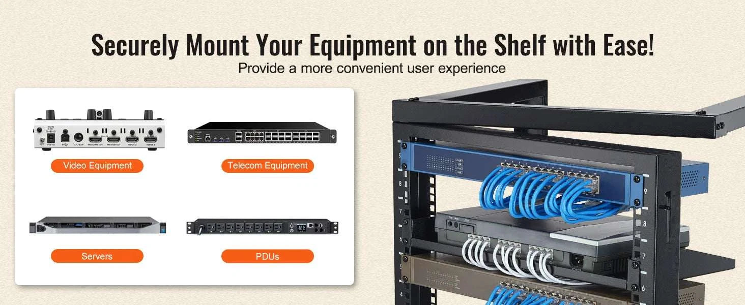 9U Wall Mount Server Rack 19 Inch Open Frame 150 lb Capacity-530 x 450 x 520 mm / spain
