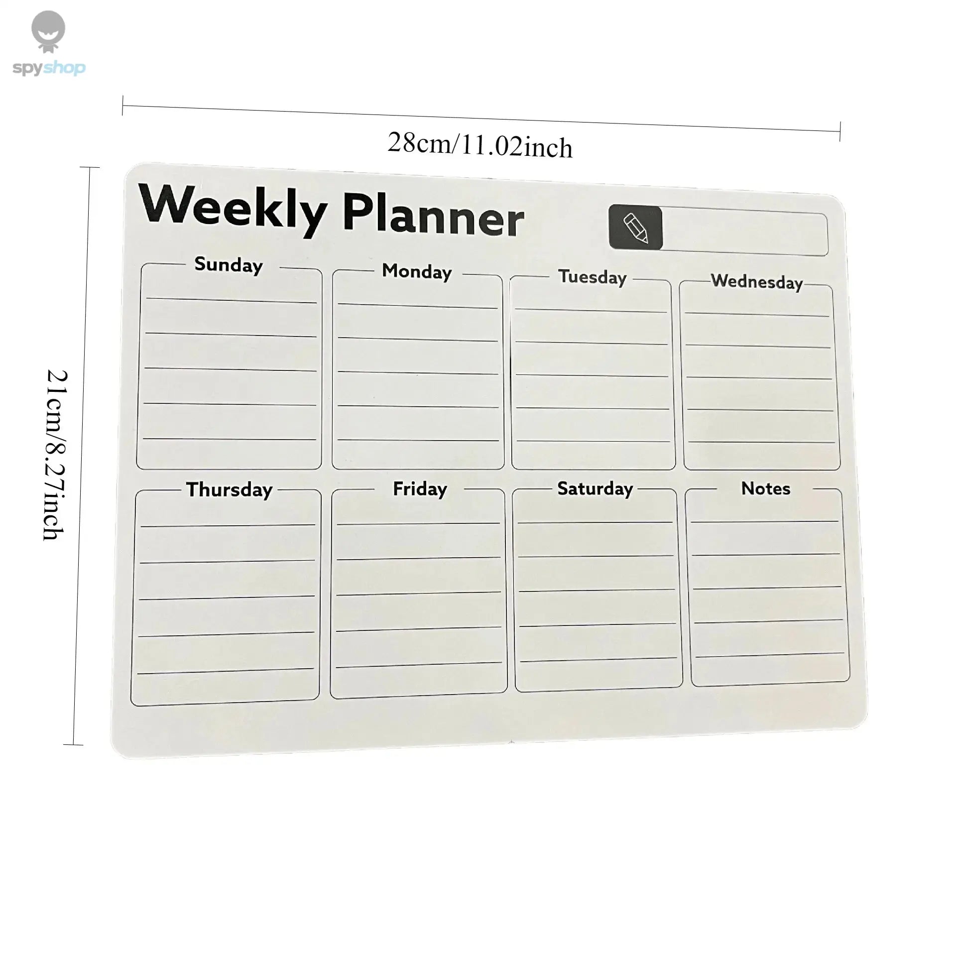 A refrigerator magnet ,monthly and weekly planner, magnetic calendar sticker, soft magnetic note sticker, message board Spy-shop.com