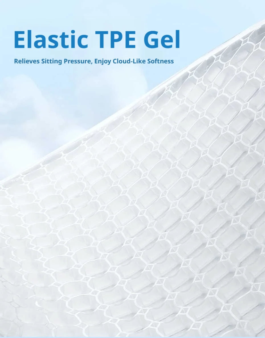 SEAMETAL Gel Car Seat Cushion Summer Breathable Cooling Seat Cushion Ergonomics Absorb Pressure Universal for Car/Office/Home