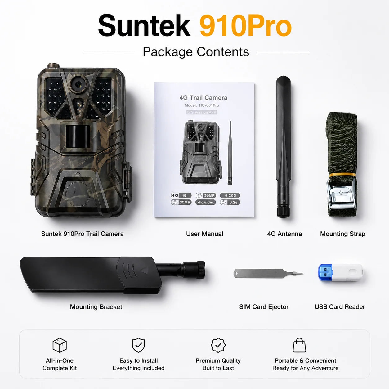 4G Trail Camera with APP Live Video, 4K Recording, 30MP Photos