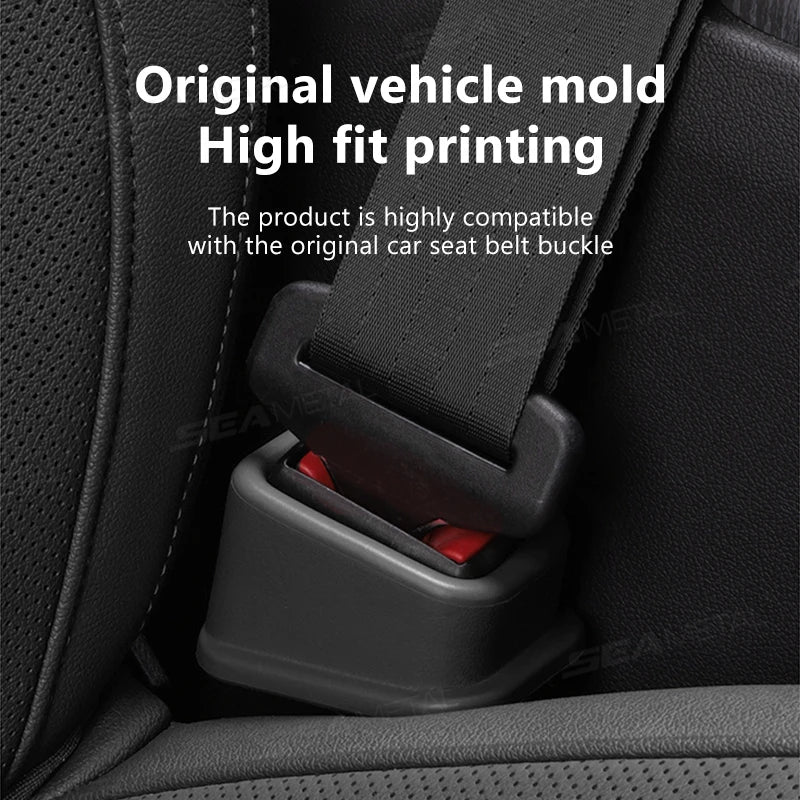 SEAMETAL 2Pcs Seat Belt Buckle Holder for Car Seatbelt Buckle Fastener Anti-Scratch Full-Wrapped Car Seatbelt Protection Cover