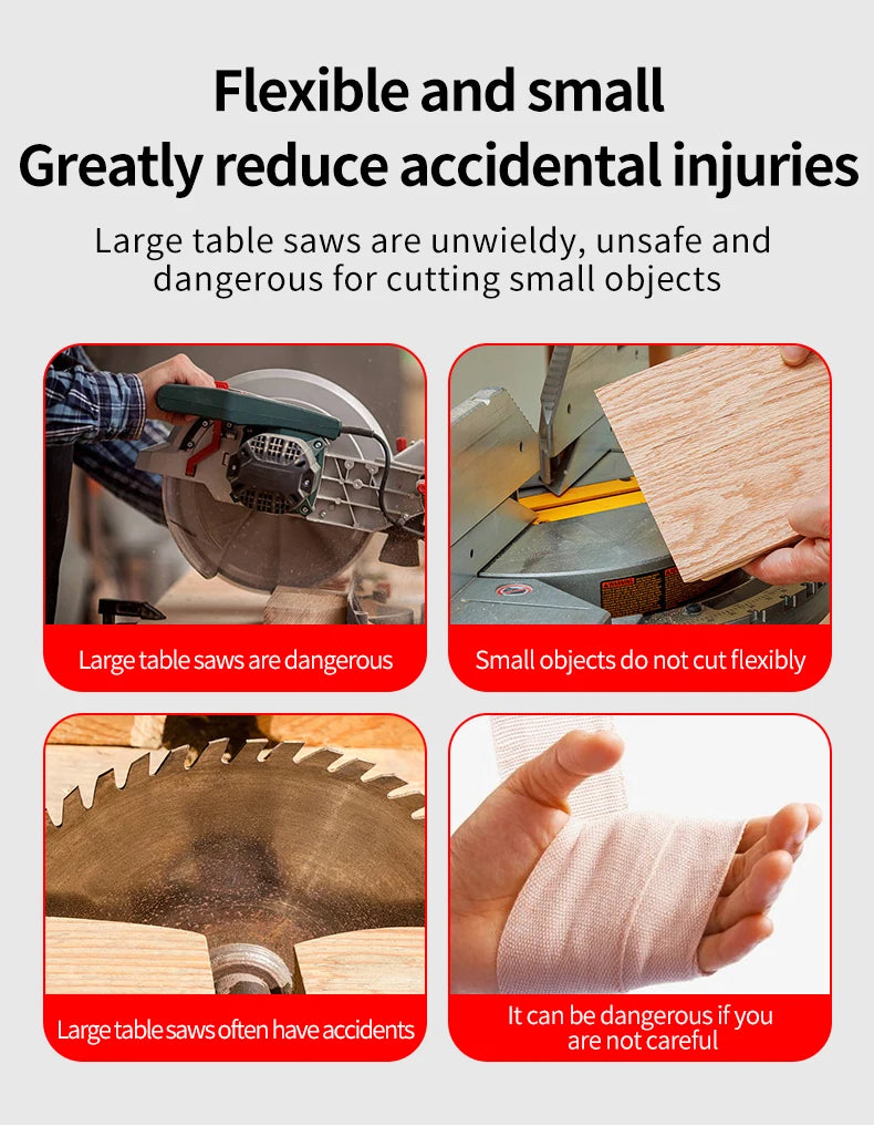 DC24V Mini Table Saw 96W High‑Power 7‑Speed Bench Saw