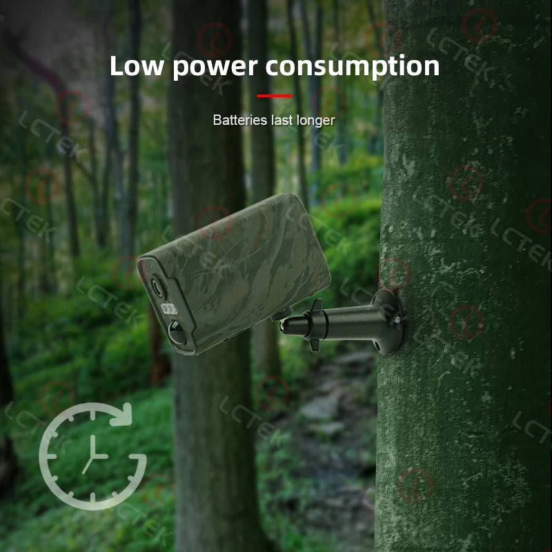 LCLCTEK 4MP 4G SIM 940nm Trail Hunting Camera Solar Powered Battery CCTV Camera PIR Detection Outdoor Wireless Security Camera
